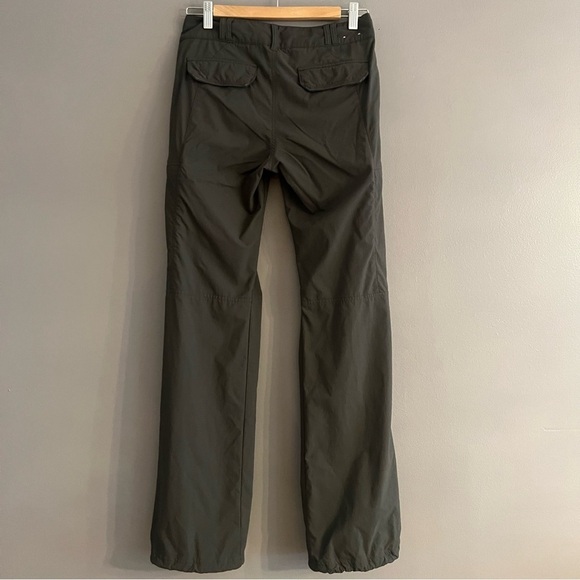 REI Womens Cargo Pants Outdoor Hiking UPF 30+ Bungee Cuffs Green Sz 2 - Picture 2 of 11